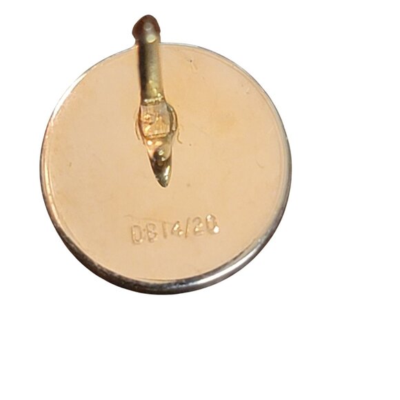 Vintage Dolan & Bullock Gold filled Circe disc setting Tie Tack Chain & Bar - Picture 4 of 7